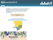 Tablet Screenshot of breastfeedla.org